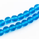 14mm Transparent Dark Aqua Druk Bead (300 Pcs) #GAJ011