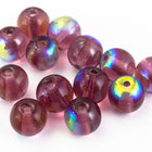 6mm Transparent Amethyst AB Druk Bead #GAD029-General Bead