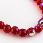 6mm Transparent Ruby AB Druk Bead #GAD034-General Bead