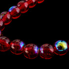 6mm Transparent Ruby AB Druk Bead #GAD034-General Bead