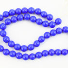6mm Opaque Medium Blue Druk Bead #GAD079-General Bead