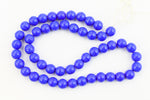 6mm Opaque Medium Blue Druk Bead #GAD079-General Bead