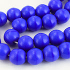 6mm Opaque Medium Blue Druk Bead #GAD079-General Bead