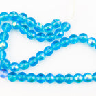 6mm Transparent Aqua AB Druk Bead #GAD085-General Bead