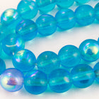 6mm Transparent Aqua AB Druk Bead #GAD085-General Bead