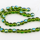 6mm Transparent Olivine AB Druk Bead #GAD092-General Bead