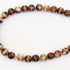 14mm Agate Mahogany Druk Bead (300 Pcs) #GAJ041