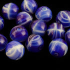 14mm Agate Navy Blue Druk Bead (300 Pcs) #GAJ038