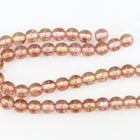 6mm Gold Luster Rose Druk Bead (25 Pcs) #GAD117-General Bead