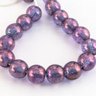 4mm Gold Luster Amethyst Druk Bead #GAB096-General Bead