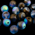 6mm Matte Sapphire Tortoiseshell AB Druk Bead #GAD133-General Bead