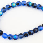 6mm Matte Sapphire Tortoiseshell AB Druk Bead #GAD133-General Bead