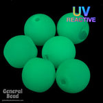 6mm Neon Green Druk Bead #GAD178-General Bead