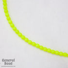 6mm Neon Yellow Druk Bead #GAD179-General Bead