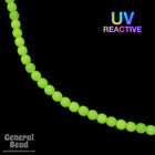 6mm Neon Yellow Druk Bead #GAD179-General Bead