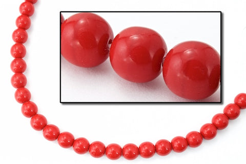 12mm Opaque Red Druk Bead (300 Pcs) #GAH042