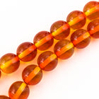 8mm Two Tone Orange/Yellow Druk Bead (25 Pcs) #GAF114-General Bead