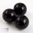 14mm Opaque Jet Druk Bead #GAJ001
