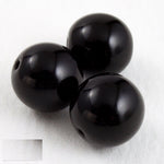 20mm Opaque Black Druk Bead (150 Pcs) #GAV005