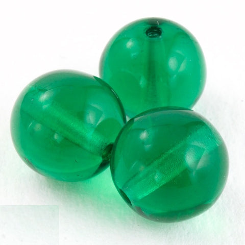 14mm Transparent Emerald Druk Bead (300 Pcs) #GAJ005