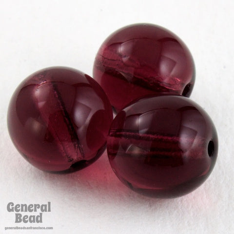 10mm Transparent Amethyst Druk Bead #GAG008-General Bead
