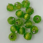 6mm Silver-Lined Olivine #GAL003-General Bead