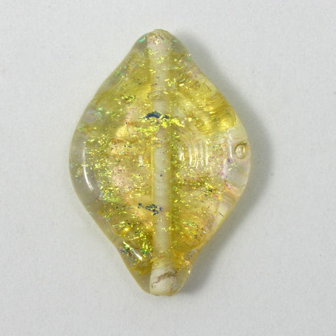 Yellow Dichroic Diamond #GAL059-General Bead