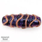 10mm x 24mm Dark Blue Dichroic Oval Bead #GAP012-General Bead