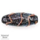 10mm x 24mm Teal Dichroic Oval Bead #GAP013-General Bead