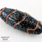 10mm x 24mm Teal Dichroic Oval Bead #GAP013-General Bead