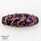 10mm x 24mm Purple Dichroic Oval Bead #GAP014-General Bead
