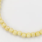 4mm Silver Wash Cream Melon Bead (50 Pcs) #GAX001-General Bead