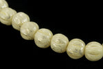 4mm Silver Wash Cream Melon Bead (50 Pcs) #GAX001-General Bead