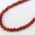 4mm Red/Orange Picasso Melon Bead (50 Pcs) #GAX006-General Bead