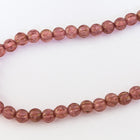 4mm Transparent Rose Picasso Melon Bead (50 Pcs) #GAX010-General Bead