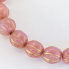 6mm Opal Rose and Gold Melon Bead (25 Pcs) #GAX106-General Bead