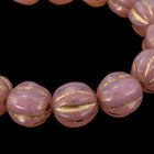 3mm Opal Rose and Gold Melon Bead (50 Pcs) #GAX204-General Bead