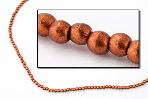 2mm Metallic Antique Copper Druk Bead #GAZ007-General Bead