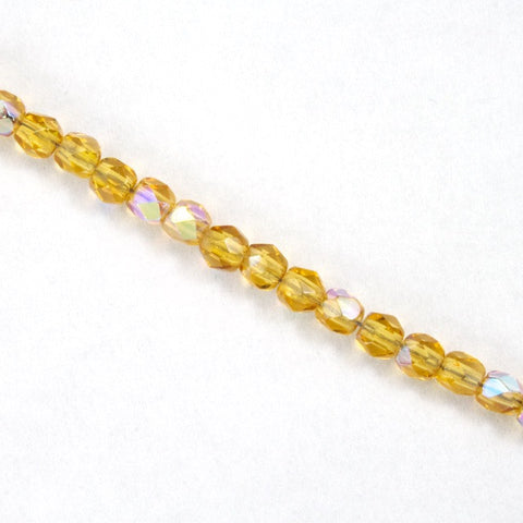 3mm Transparent Topaz AB Fire Polished Bead-General Bead