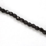 3mm Opaque Jet Fire Polished Bead-General Bead