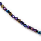 3mm Metallic Blue Iris Fire Polished Bead-General Bead