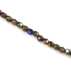 3mm Metallic Brown Iris Fire Polished Bead-General Bead