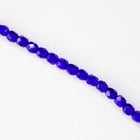 3mm Transparent Cobalt Fire Polished Bead-General Bead
