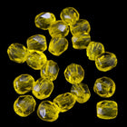 3mm Transparent Lemon Fire Polished Bead-General Bead