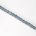 3mm Transparent Montana Fire Polished Bead-General Bead