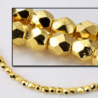 4mm 24 Kt. Gold Fire Polished Bead (25 Pcs) #GBB070-General Bead