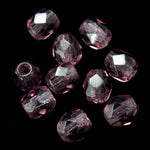 4mm Transparent Amethyst Fire Polished Bead-General Bead