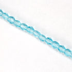 4mm Transparent Light Aqua Fire Polished Bead-General Bead