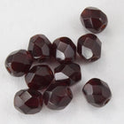 4mm Transparent Garnet Fire Polished Bead-General Bead