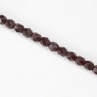 4mm Transparent Garnet Fire Polished Bead-General Bead
